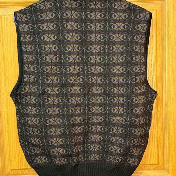 VTG Tricots St Raphael 100% Pure Virgin Wool Mens Button Down Sweater Ve… - Picture 8 of 14